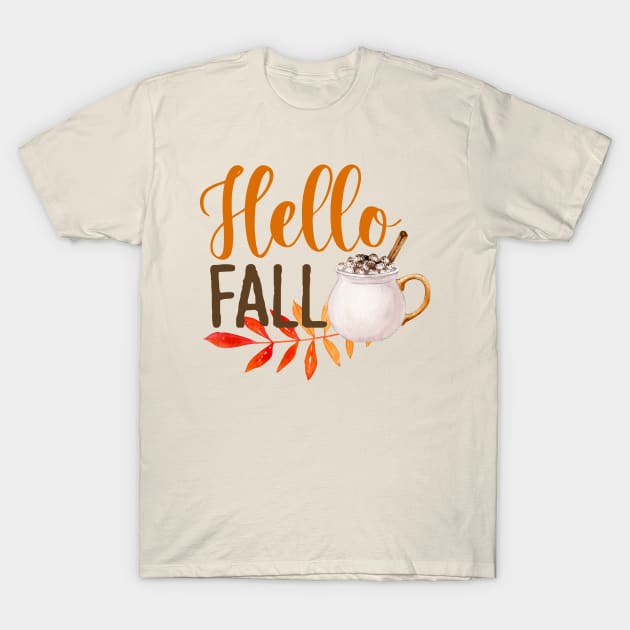 Hello Fall T-Shirt by Just a Cute World